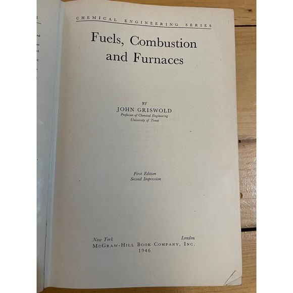 VTG Chemical Engineering Series: Fuels, combustion, &furnaces.John Griswold 1946 - Picture 4 of 8
